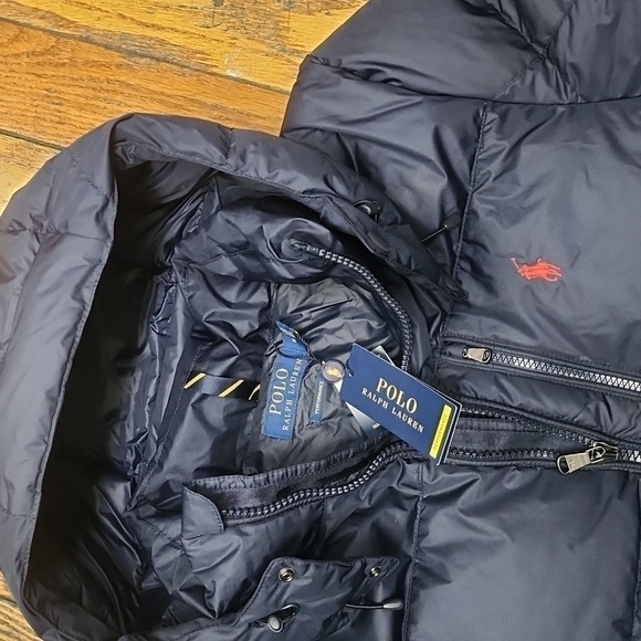 Ralph Lauren Men's polo water repellent down jacket navy blue sizes medium large - Picture 2 of 8